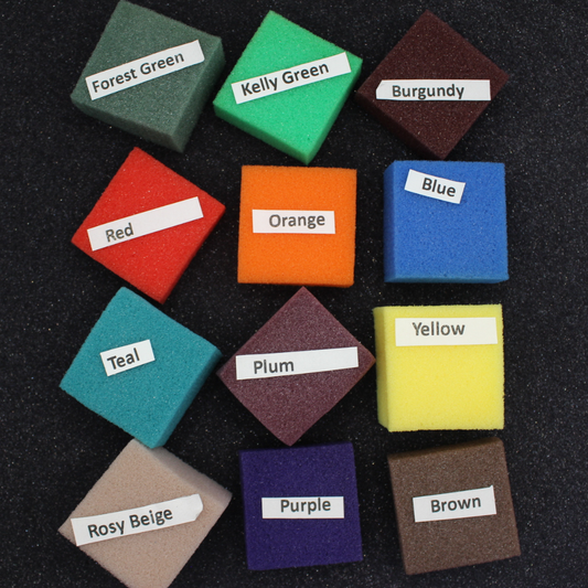 ACOUSTIC FOAM SWATCHES - 13 COLOR OPTIONS - SOUNDASSURED ACOUSTICS