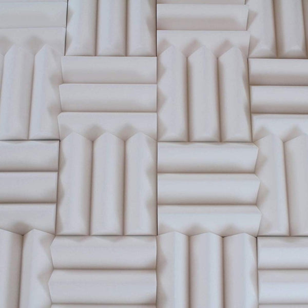 three inch thick white acoustic foam wedges