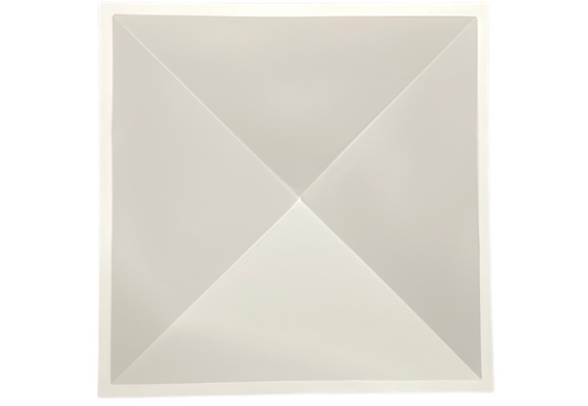 Big Pyramid Diffuser Panels - 12 Pack - PVC - White Color - 3D Wall And Ceiling Panels For Sound Diffusion