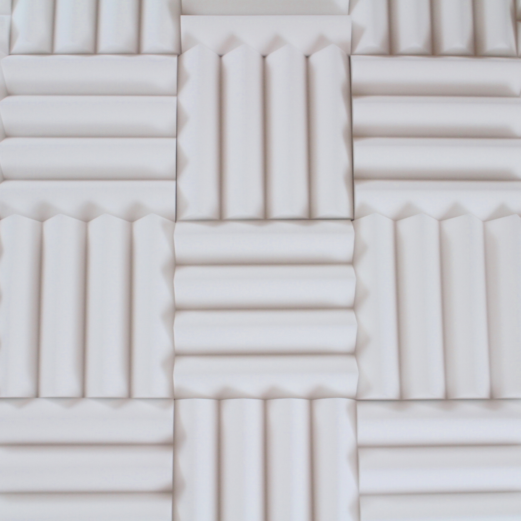 SoundAssured White Acoustic Foam 3x12x12 inch Panels - 2 Pack
