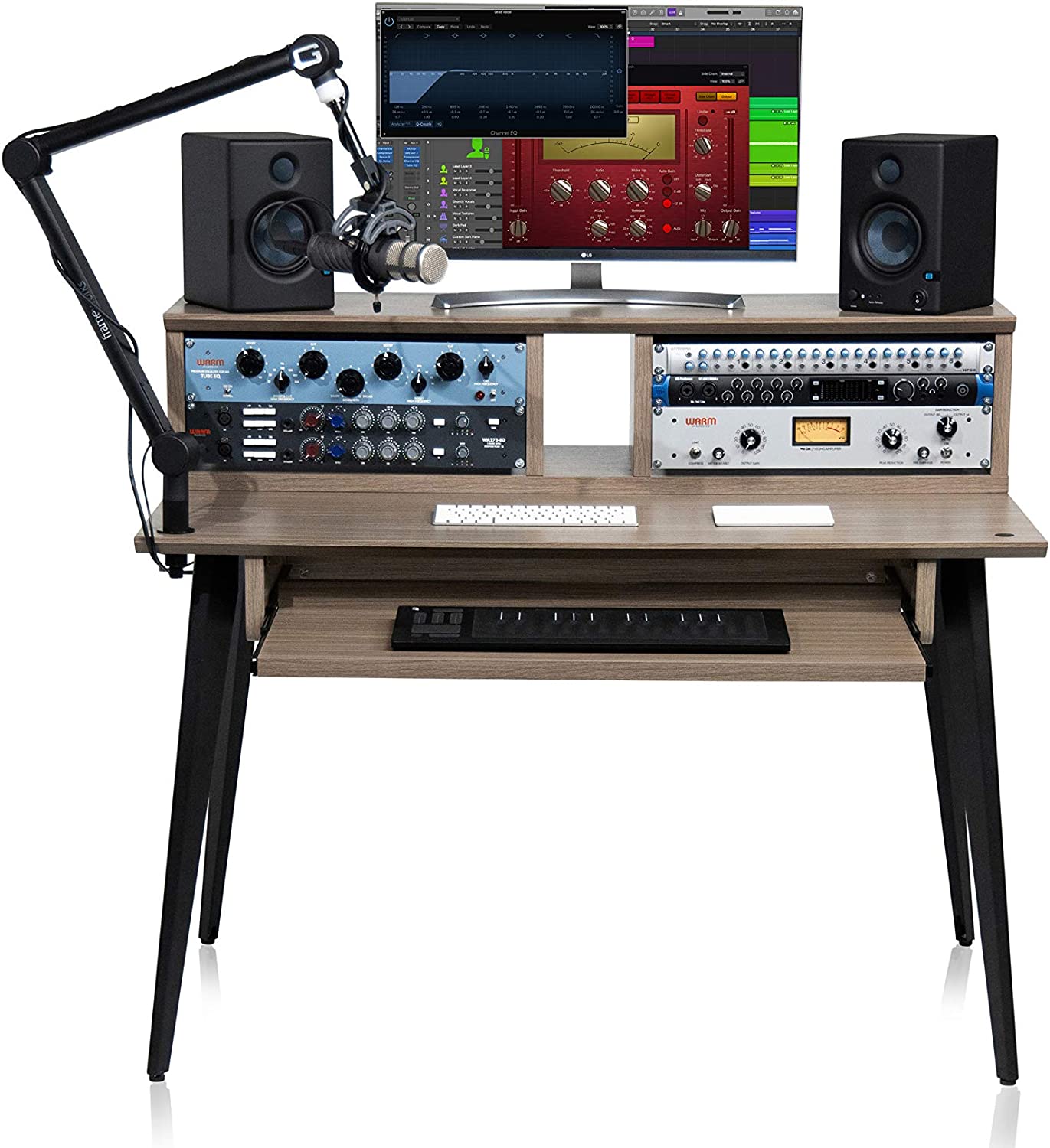 Musician Workstation Desk 88 Key Workstation Desk | Wild Cherry,