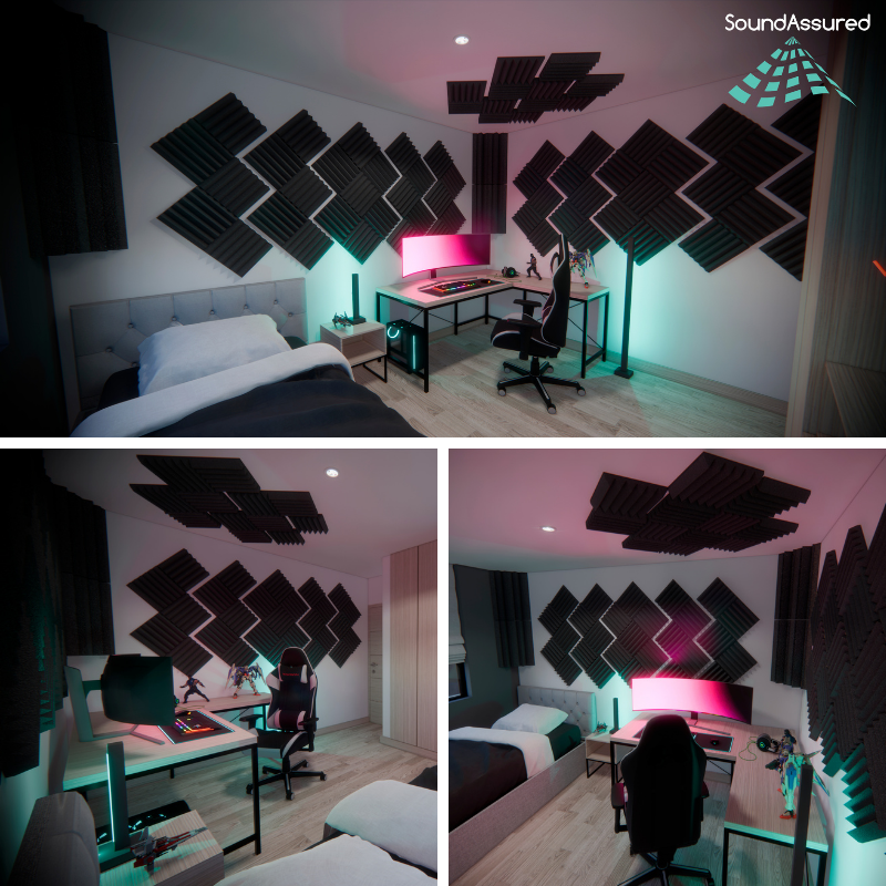 Gaming Room Acoustic Treatment Setup