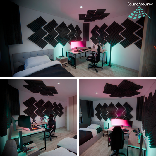 Gaming Room Acoustic Treatment Setup
