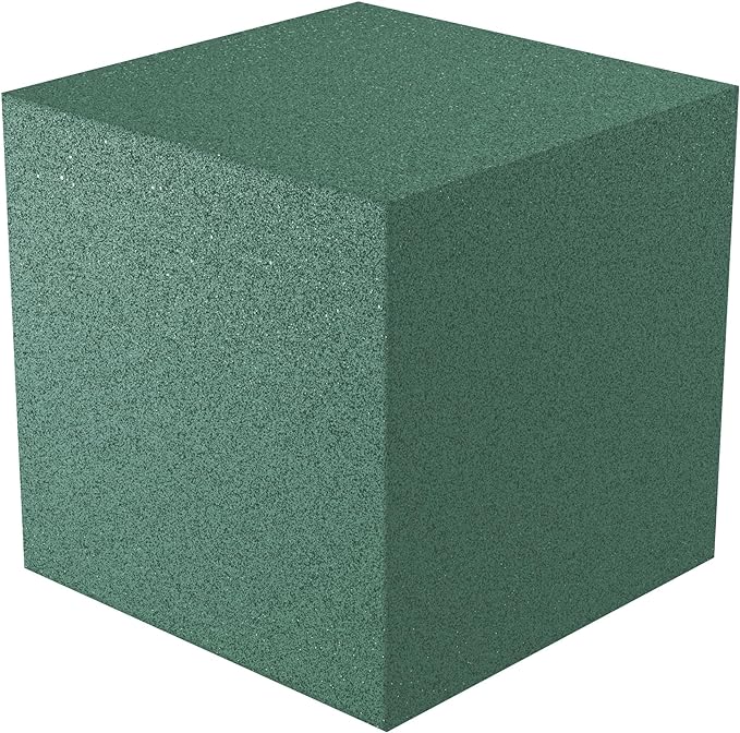 12x12x12 acoustic foam corner block - forest green foam square