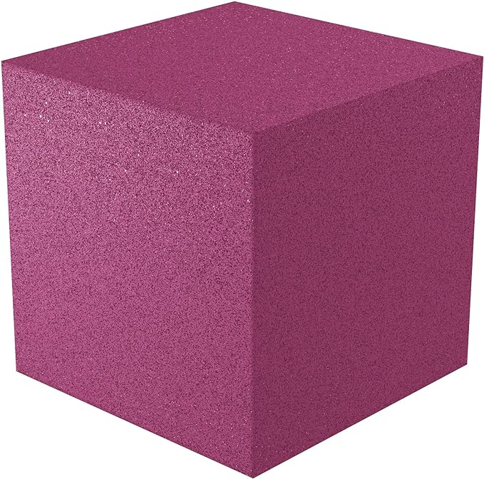 12x12x12 acoustic foam corner block - plum foam square