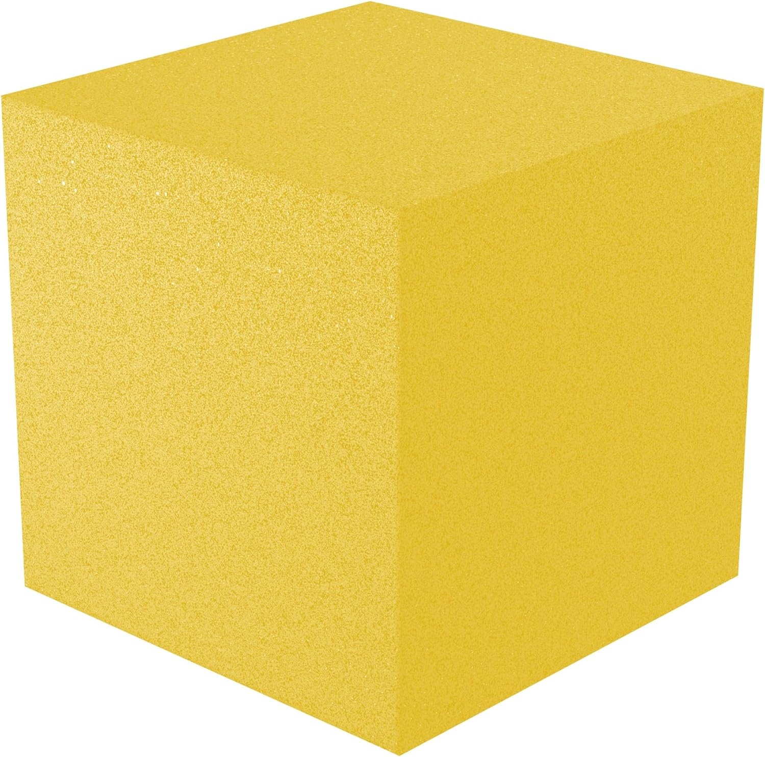 12x12x12 acoustic foam corner block - yellow foam square