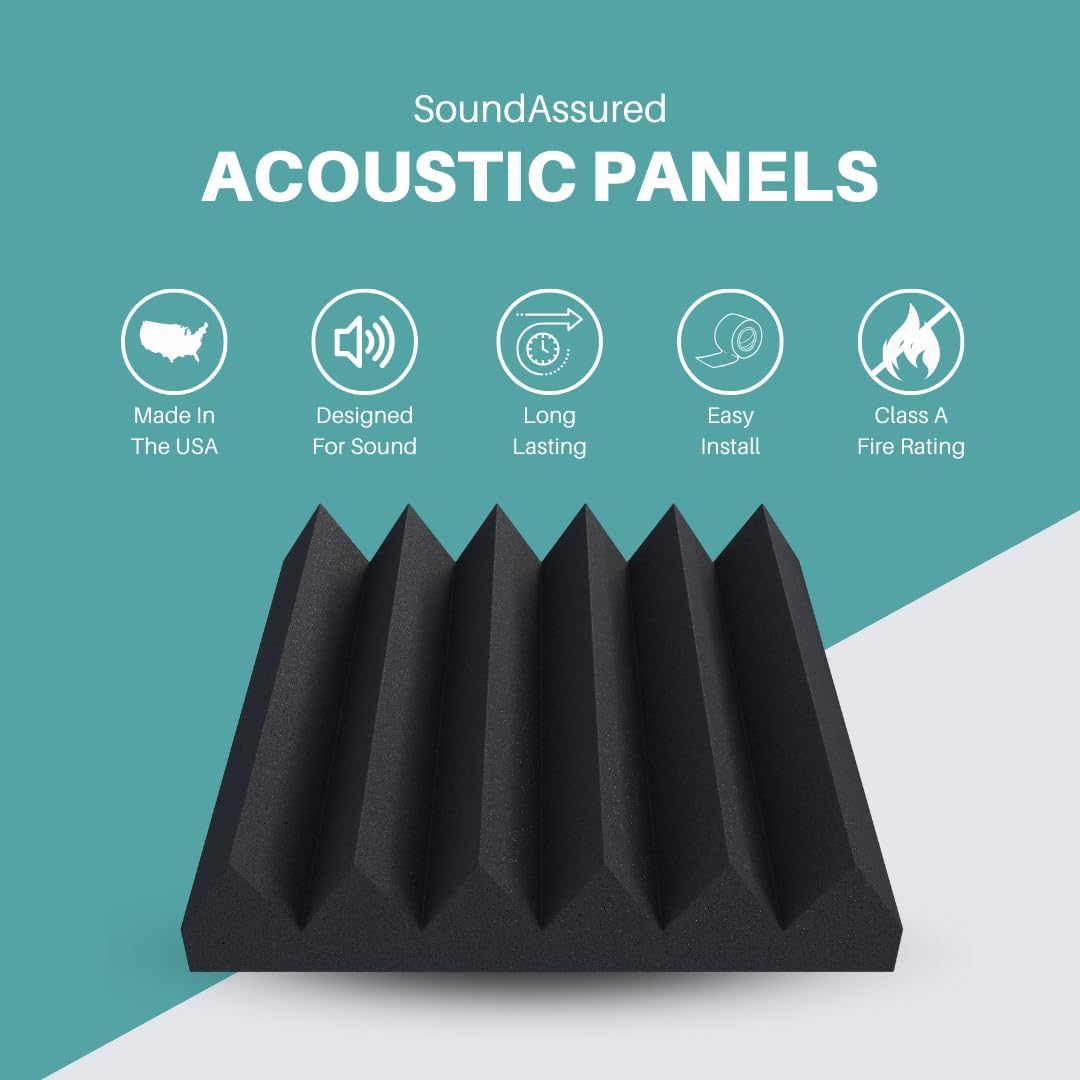 Ready-To-Install 12x12x2” Acoustic Foam Panels – SoundAssured