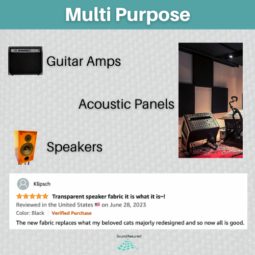 Acoustic Fabric - Perfect For DIY Acoustic Panels! - Acoustically Transparent Fabric By The Yard