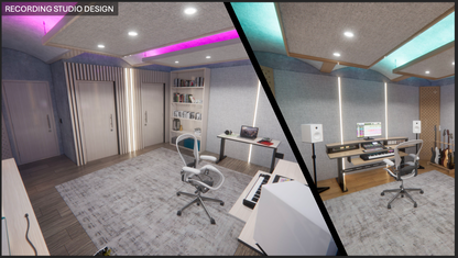 SOUNDASSURED ACOUSTICS DESIGN SERVICES - RECORDING STUDIO DESIGN 1 3D RENDERING