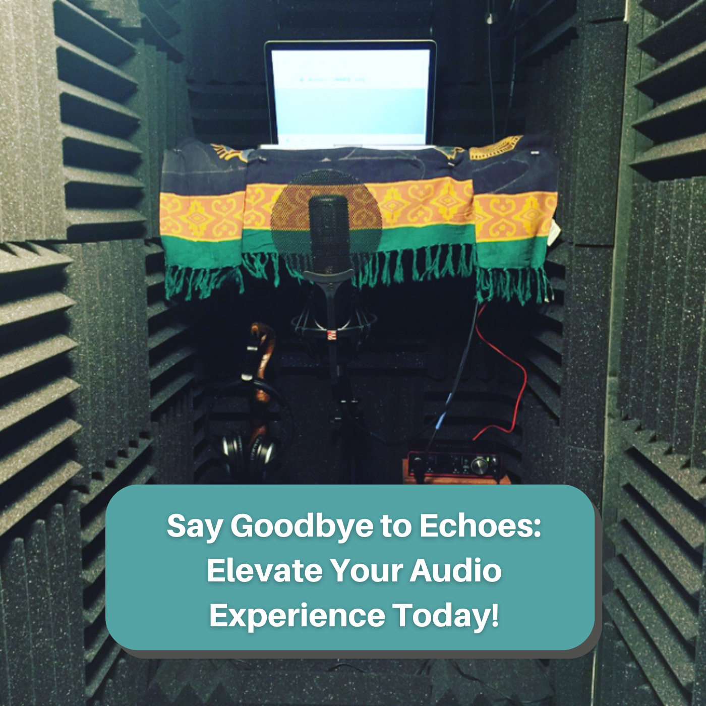 Vocal Booth Treated With SoundAssured Acoustic Foam