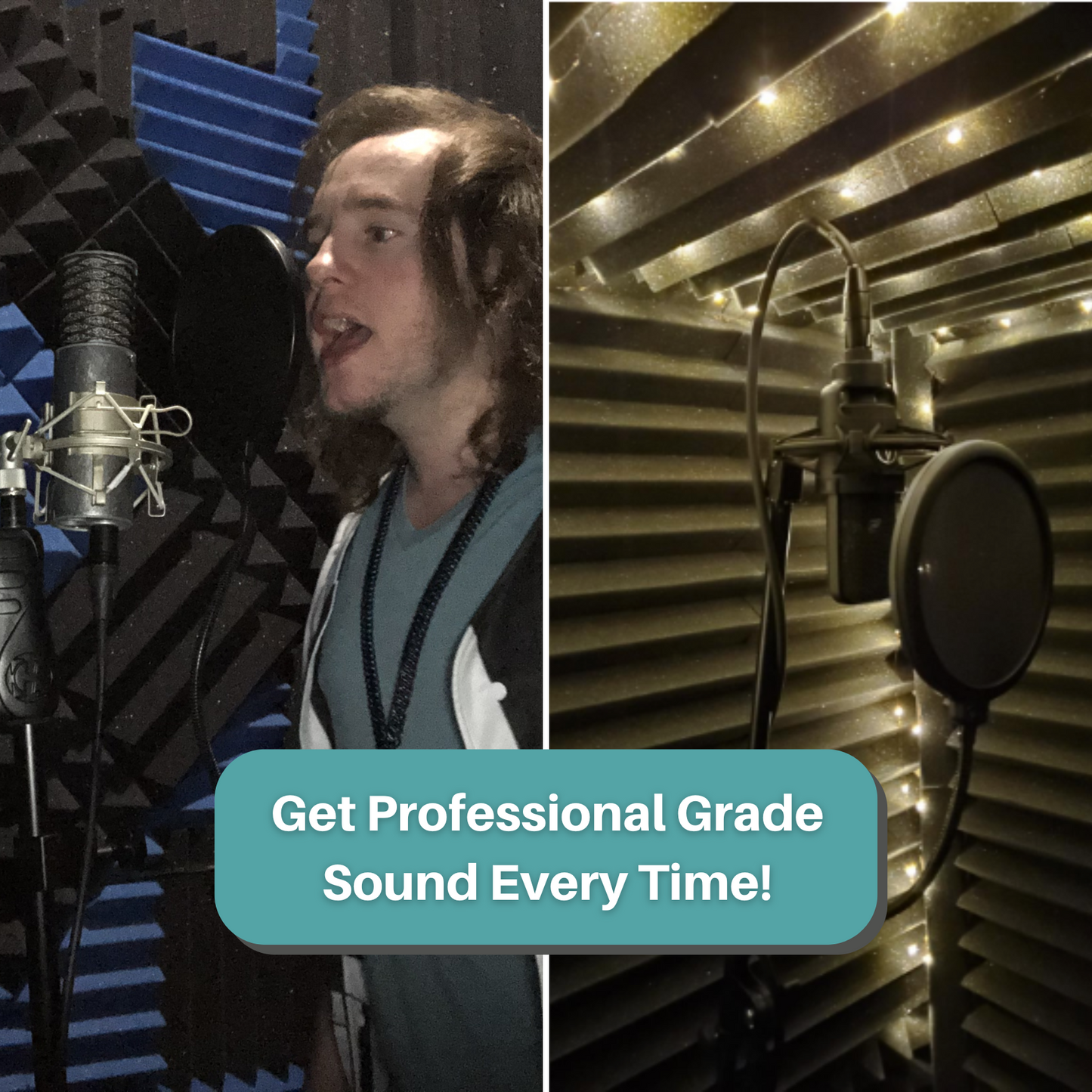 pop filters used inside vocal booths