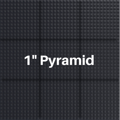 1 Inch Acoustic Foam Pyramid Style Panels - 13 Color Options