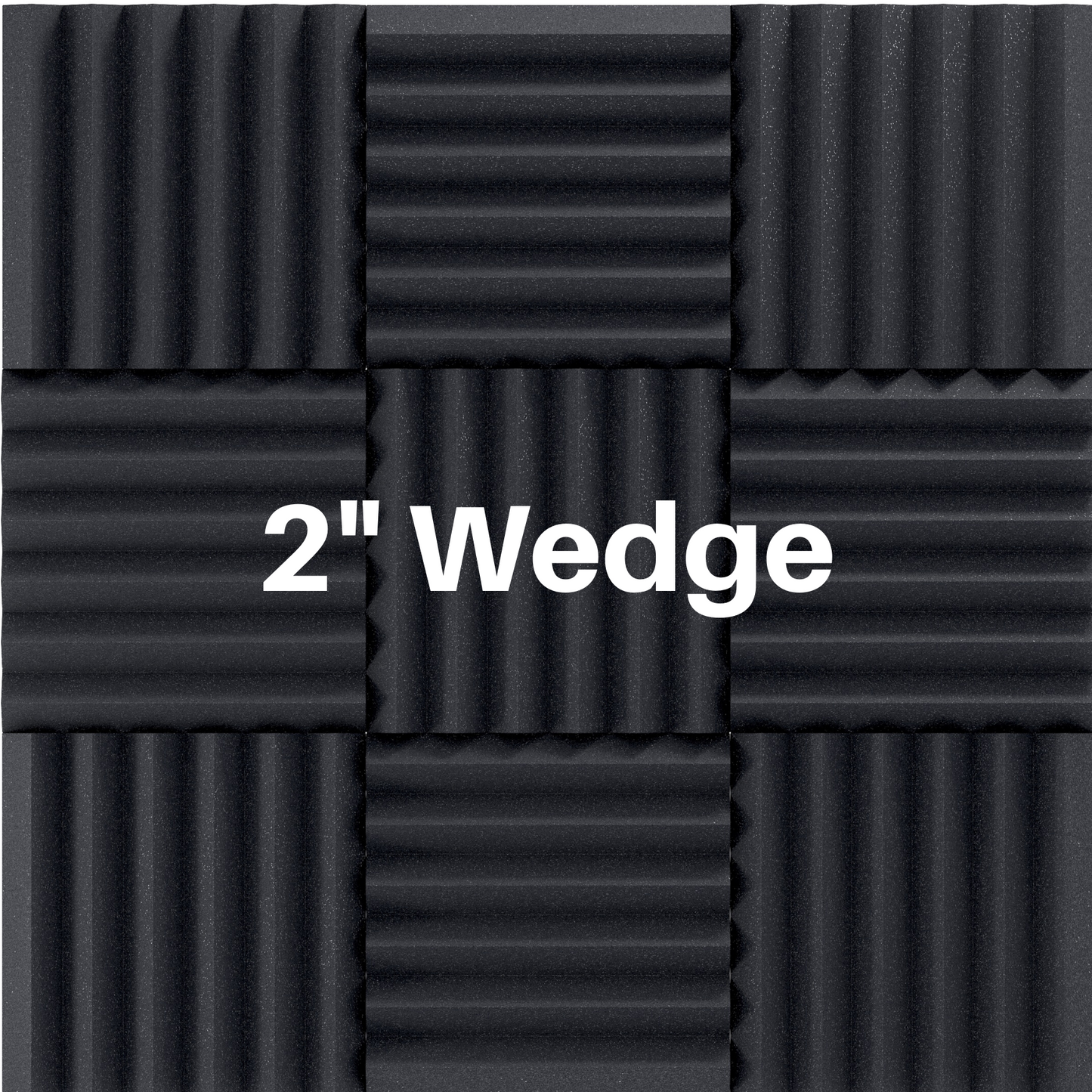 2 Inch Acoustic Foam Wedge Style Panels - 13 Color Options