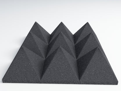 4 Inch Acoustic Foam Pyramid Style Panels - 13 Color Options