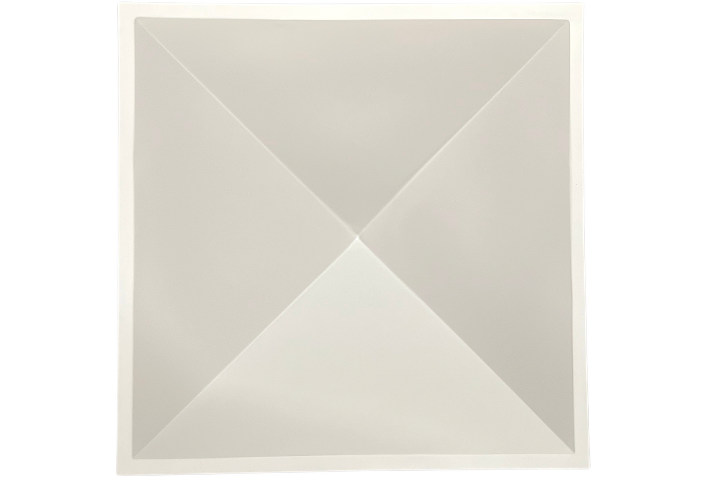 Big Pyramid Diffuser Panels - 12 Pack - PVC - White Color - 3D Wall And Ceiling Panels For Sound Diffusion