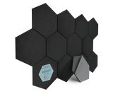 Black hexagon felt acoustic panel 12 pack