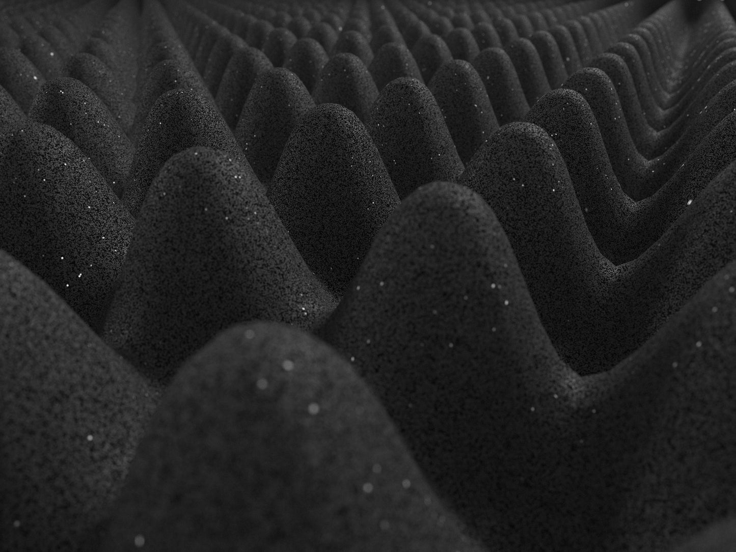 Egg Crate Acoustic Foam Panels - Charcoal Black Color