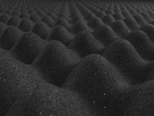 Egg Crate Acoustic Foam Panels - Charcoal Black Color
