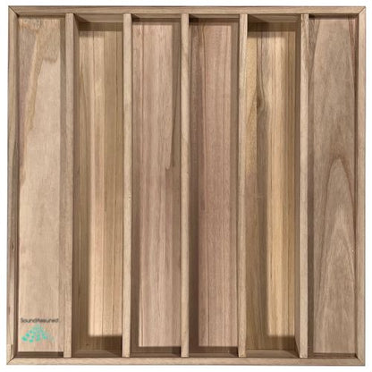 Paulownia Wood Acoustic Diffuser - Wooden Acoustic Diffusion Panel - 60 x 60 cm