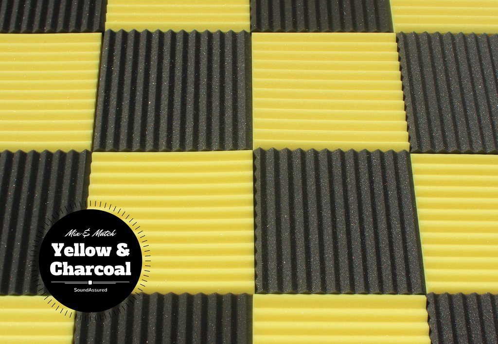 1 Inch Acoustic Foam Wedge Style Panels - 13 Color Options