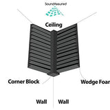 Acoustic Foam Corner Blocks - Charcoal