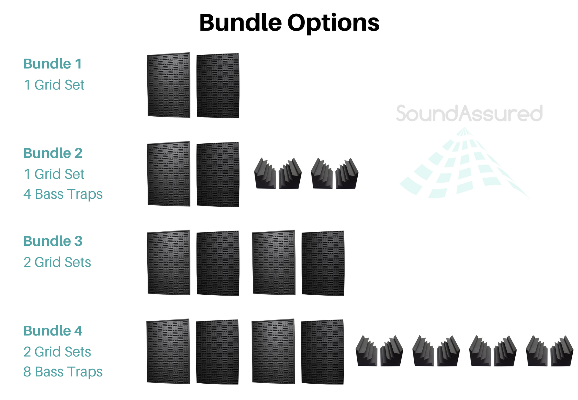 Acoustic Foam Panel «Square» — buy acoustic foam sound absorption panel in  online store, Best Prices, WorldWide Shipping, Soundproofing Studio Foam  Tiles